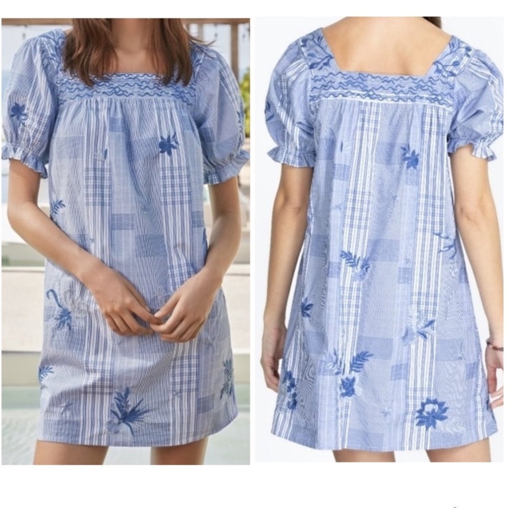 Johnny Was Marbella Square Neck Park Dress Size Large